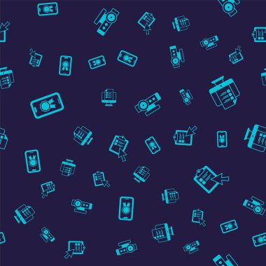 Çevrimiçi eğitimi diploma, sınav, sınav, araştırma, web kamerası ve kusursuz şablon ile ayarla. Vektör