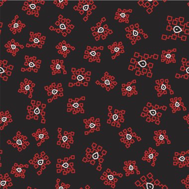 Sinir ağı simgesi siyah arkaplanda izole edilmiş. Yapay zeka yapay zekası. Vektör