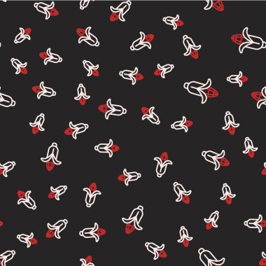 Çizgi Mısır simgesi siyah arkaplanda izole edilmiş kusursuz desen. Vektör