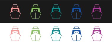 Yat yelkenlisini ya da yelkenli gemi simgesini siyah beyaz arka planda izole et. Yelkenli deniz seyahati. Vektör