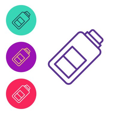 Batarya şarj seviyesi gösterge simgesini beyaz arkaplanda izole et. Simgeleri renklendirin. Vektör