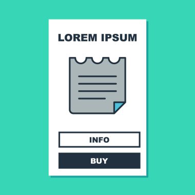 Doldurulmuş Not Defteri simgesi turkuaz arka planda izole edildi. Spiral not defteri simgesi. Okul defteri. Yazı tahtası. Okul günlüğü. Vektör