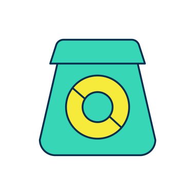 Çevrimiçi sipariş verme ve fast food dağıtım ikonu beyaz arka planda izole edildi. Vektör