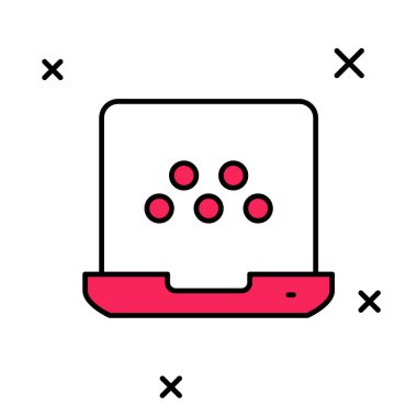 Doldurulmuş Taksi mobil uygulama simgesi beyaz arkaplanda izole edildi. Mobil uygulama taksisi. Vektör