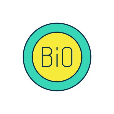 Afiş, etiket, etiket, biyoyeşil sağlıklı yiyecek ikonu için beyaz arka planda izole edilmiş logo. Organik ürün. Sağlıklı yemek etiketi. Vektör