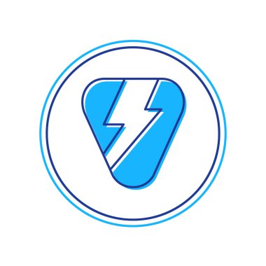 Doldurulmuş Gitar Seçme simgesi beyaz arkaplanda izole edildi. Müzik aleti. Vektör