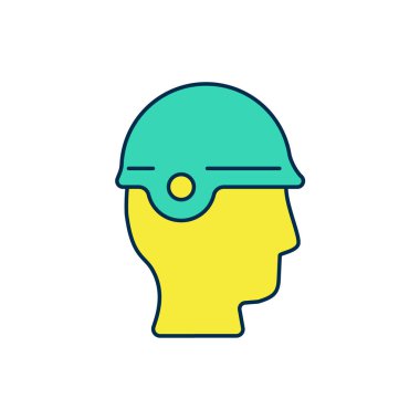 Beyaz arkaplanda izole edilmiş ana hatlı beyzbol başlığı simgesi. Vektör