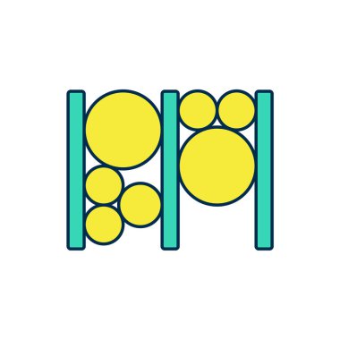 Beyaz arkaplanda izole edilmiş ana hatlı tırmanma ekipmanı ikonu. Çocuk parkı tırmanışı. Vektör