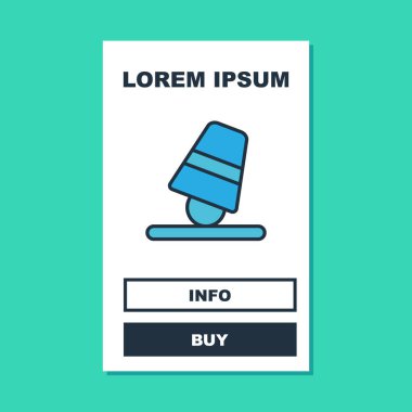 Doldurulmuş oyun yüksükleri simgesi turkuaz arka planda izole edildi. Top ve cam. Şans ve servet kavramı. Vektör