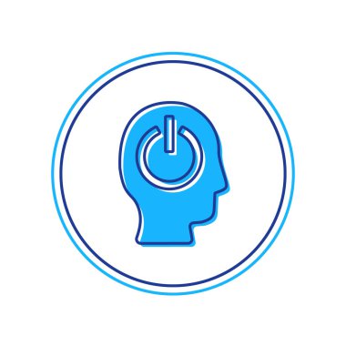 Doldurulmuş Güç düğmesi simgesi beyaz arkaplanda izole edildi. Başlat işareti. Vektör