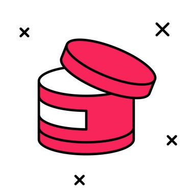 Beyaz arkaplanda izole edilmiş ana hatlı krem ya da losyon kozmetik tüp ikonu. Kadınlar için vücut bakım ürünleri. Vektör