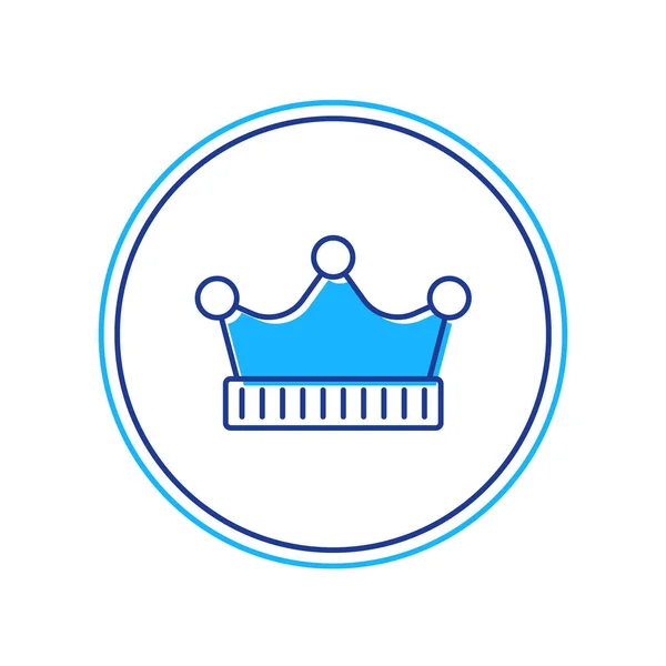 Contour rempli Roi couronne icône isolée sur fond blanc. Vecteur — Image vectorielle