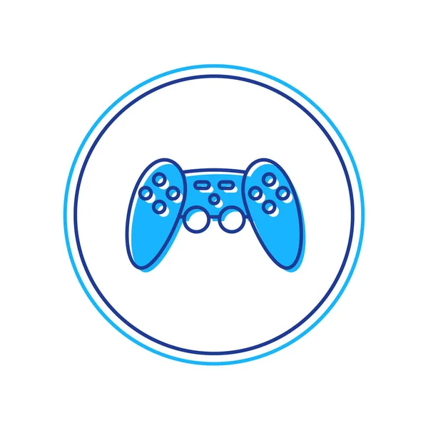 Esquema rellenado Icono de Gamepad aislado sobre fondo blanco. Controlador de juego. Vector — Vector de stock