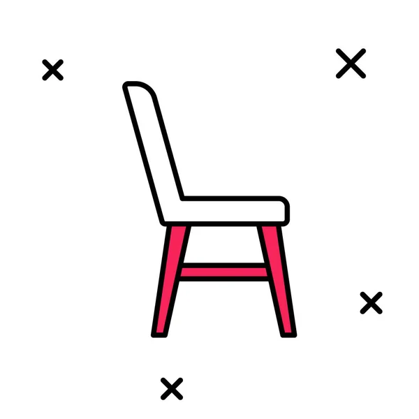 Description remplie Icône de chaise isolée sur fond blanc. Vecteur — Image vectorielle