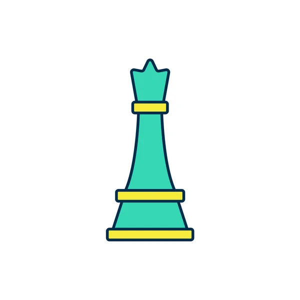 Esboço preenchido Ícone de xadrez isolado no fundo branco. Estratégia de negócios. Jogo, gestão, finanças. Vetor — Vetor de Stock