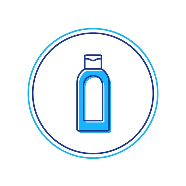 Gefüllte Umrisse Flasche Shampoo-Symbol isoliert auf weißem Hintergrund. Vektor — Stockvektor