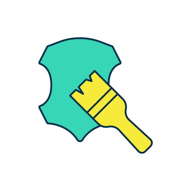 Beyaz arkaplanda izole edilmiş ana hatlı deri simgesi. Vektör