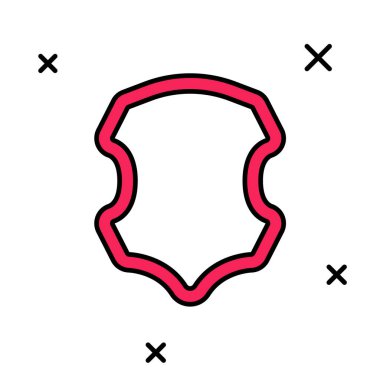 Beyaz arkaplanda izole edilmiş ana hatlı deri simgesi. Vektör