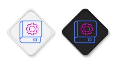 Satır Kullanıcı elle simgesi beyaz arkaplanda izole edildi. Kullanıcı rehberi kitabı. Talimat işareti. Kullanmadan önce oku. Renkli taslak konsepti. Vektör