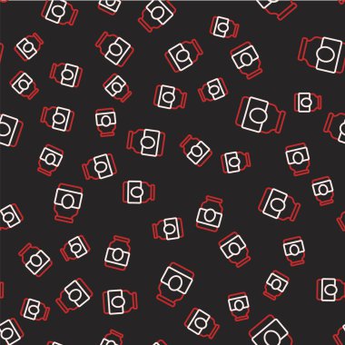 Jam Jam çizgisi simgesi siyah arkaplanda izole edilmiş. Vektör