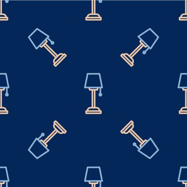 Satır lambası simgesi mavi arkaplanda izole edilmiş kusursuz desen. Vektör