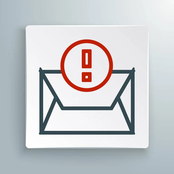 Иконка Line Envelope выделена на белом фоне. Концепция полученного сообщения. Новые, входящие сообщения по электронной почте, смс. Служба доставки почты. Красочная концепция контура. Вектор — стоковый вектор