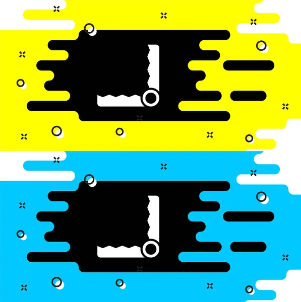 Icône de chasse Piège blanc isolé sur fond noir. Vecteur — Image vectorielle
