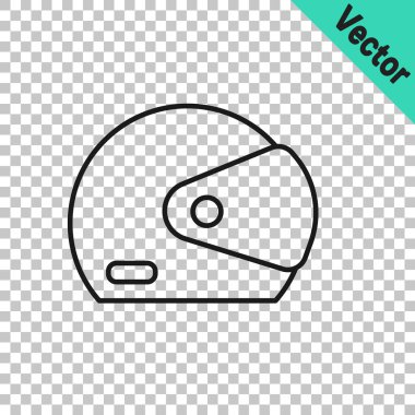 Siyah çizgi yarış başlığı simgesi şeffaf arkaplanda izole edildi. Vektör