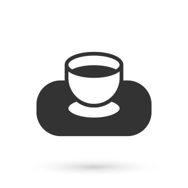 Beyaz arka planda izole edilmiş gri soya sosu ikonu. Vektör