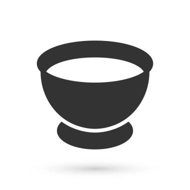 Beyaz arka planda izole edilmiş gri soya sosu ikonu. Vektör