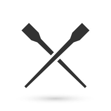 Gri Yemek çubukları simgesi beyaz arka planda izole edilmiş. Asya yemekleri için tahta Kore çubukları. Doğulu aletler. Vektör