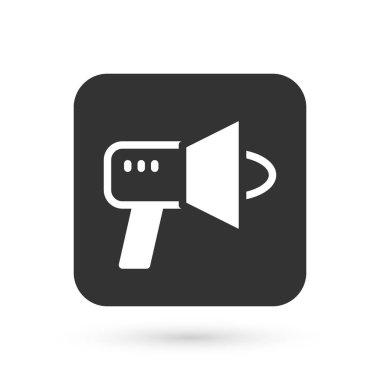 Gri Megafon simgesi beyaz arkaplanda izole edildi. Sözcü işareti. Vektör