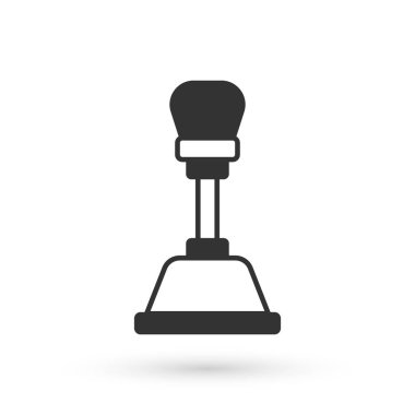 Gri Vites Şekil Değiştiren simgesi beyaz arkaplanda izole edildi. Elle iletim simgesi. Vektör