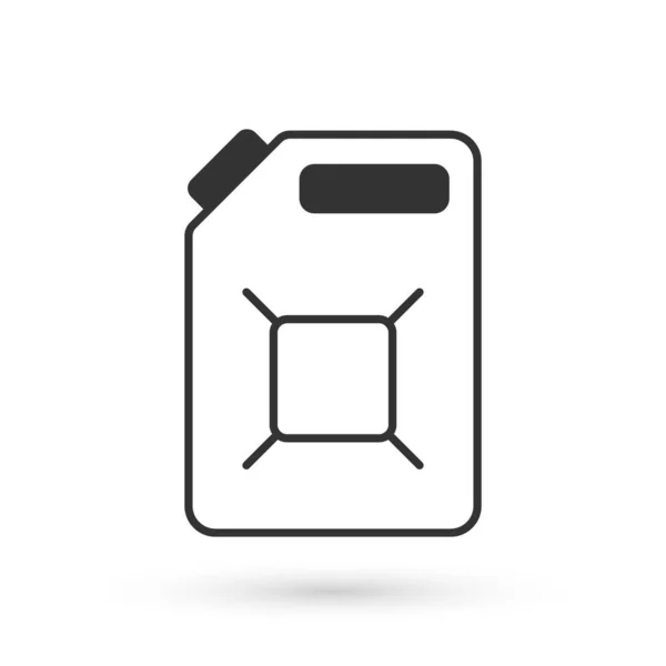 Graue Kanister Für Benzin Symbol Isoliert Auf Weißem Hintergrund Diesel — Stockvektor