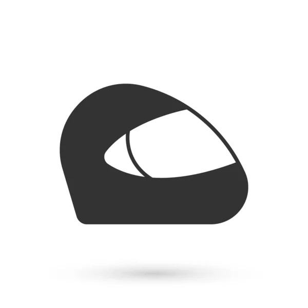 Иконка Шлема Grey Racing Выделена Белом Фоне Экстремальный Спорт Спортивное — стоковый вектор