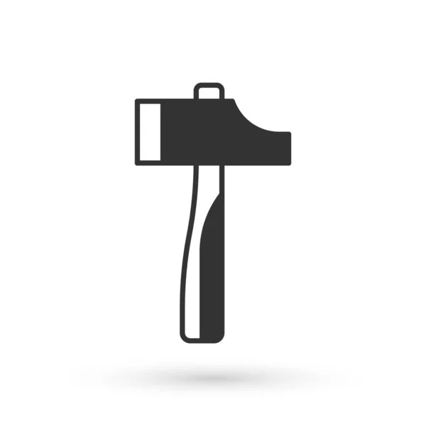 Graues Hammer Symbol Isoliert Auf Weißem Hintergrund Werkzeug Zur Reparatur — Stockvektor