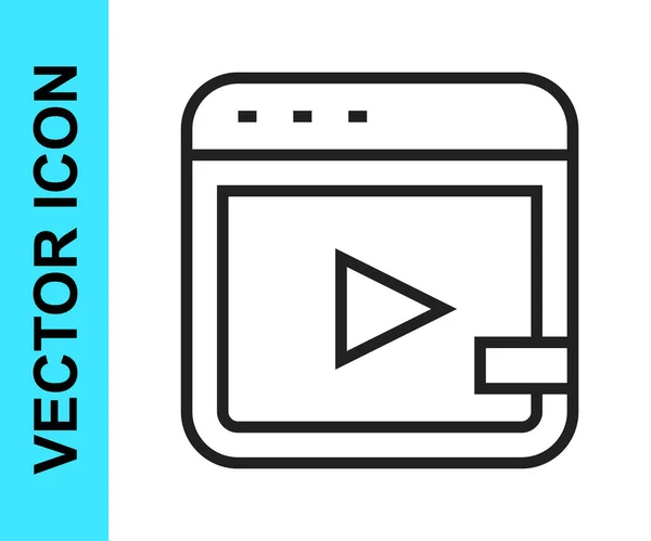 비디오 아이콘은 배경에서 분리되었습니다 마케팅 프로모션 프로세스의 반응하는 미디어 Vector — 스톡 벡터