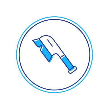 Temizlik simgesi için ana hatlı fırça beyaz arkaplanda izole edildi. Temizlik hizmeti konsepti. Vektör