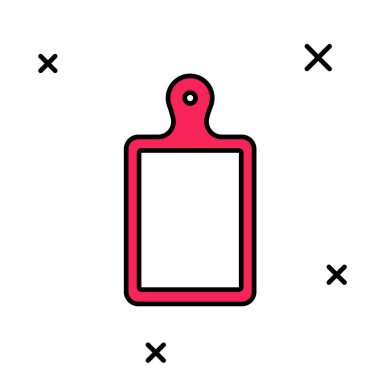 Doldurulmuş kesme tahtası simgesi beyaz arkaplanda izole edildi. Kesme tahtası sembolü. Vektör