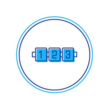 Beyaz arka planda izole edilmiş anaokulu ikonu için Eğitim Mantık Oyunu doldurulmuş. Çocuk faaliyet listesi. Küplerin sayısını say. Vektör