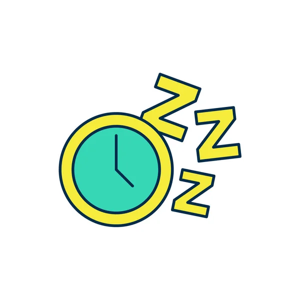 Filled outline Alarm clock icon isolated on white background. Wake up, get up concept. Time sign. Vector — Stock Vector