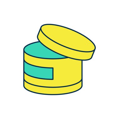 Beyaz arkaplanda izole edilmiş ana hatlı krem ya da losyon kozmetik tüp ikonu. Kadınlar için vücut bakım ürünleri. Vektör