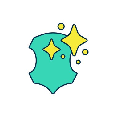 Beyaz arkaplanda izole edilmiş ana hatlı deri simgesi. Vektör