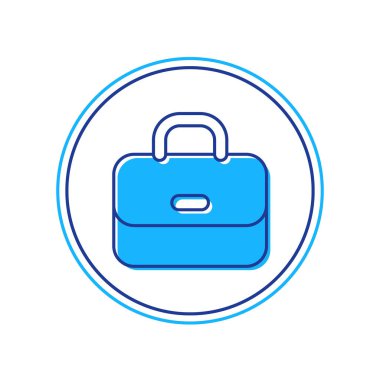 Doldurulmuş Evrak Çantası simgesi beyaz arkaplanda izole edildi. İş ilanı. İş portföyü. Vektör