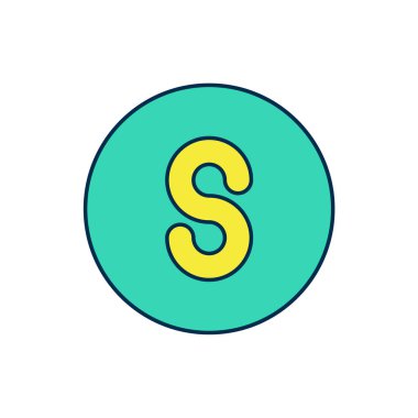 Doldurulmuş Pusula güney simgesi beyaz arkaplanda izole edildi. Rüzgâr yön bulma sembolü. Rüzgar gül işareti. Vektör