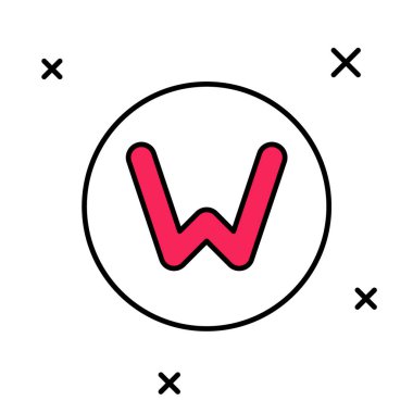 Doldurulmuş Pusula kuzey simgesi beyaz arkaplanda izole edildi. Rüzgâr yön bulma sembolü. Rüzgar gül işareti. Vektör