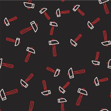 Çizgi Çekici simgesi siyah arkaplanda izole edilmiş. Tamir için bir araç. Vektör