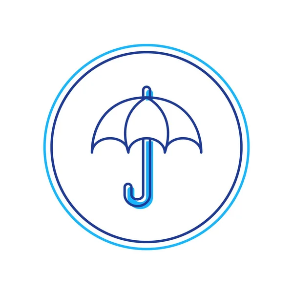 Gevulde omtrek Paraplu pictogram geïsoleerd op witte achtergrond. Verzekeringsconcept. Waterdicht icoon. Bescherming, veiligheid, beveiligingsconcept. Vector — Stockvector