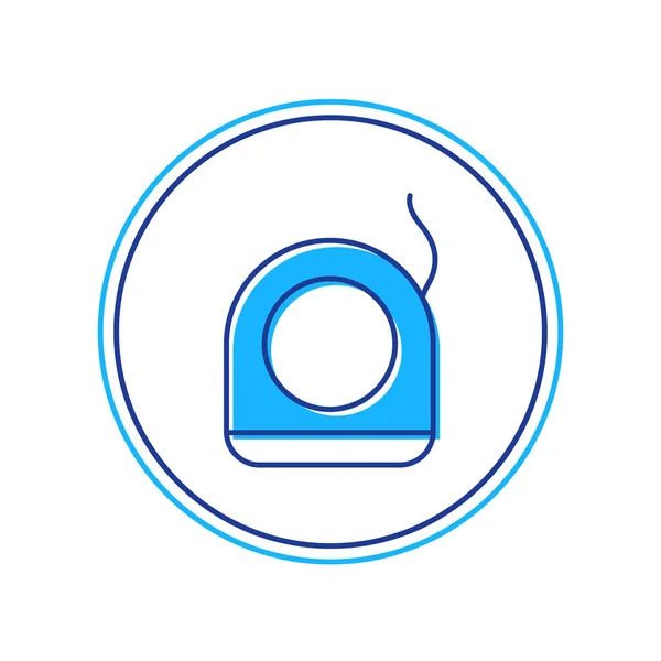 Filled outline Dental floss icon isolated on white background. Vector — Stock Vector