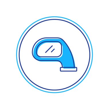 Beyaz arka planda izole edilmiş ana hatlı aynalı ikon. Vektör.